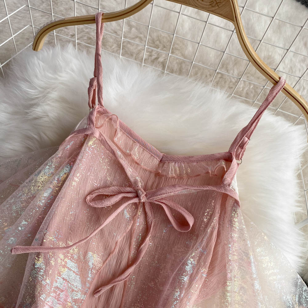 Cute A Line Fashion Dress Pink Summer Dress RF0088