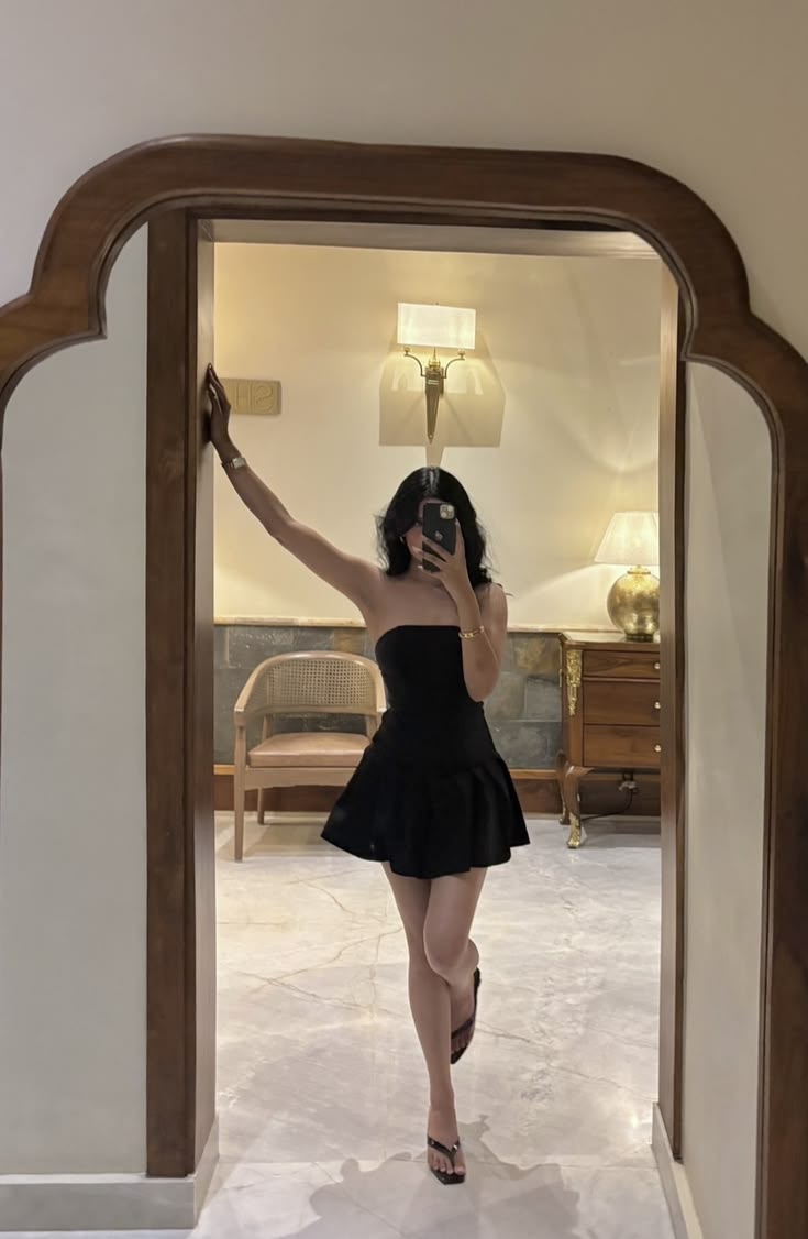 Sweet A line Strapless Little Black Dress Senior 12th Grad Party-ready Short Mini Aesthetic Homecoming Dresses RB4413