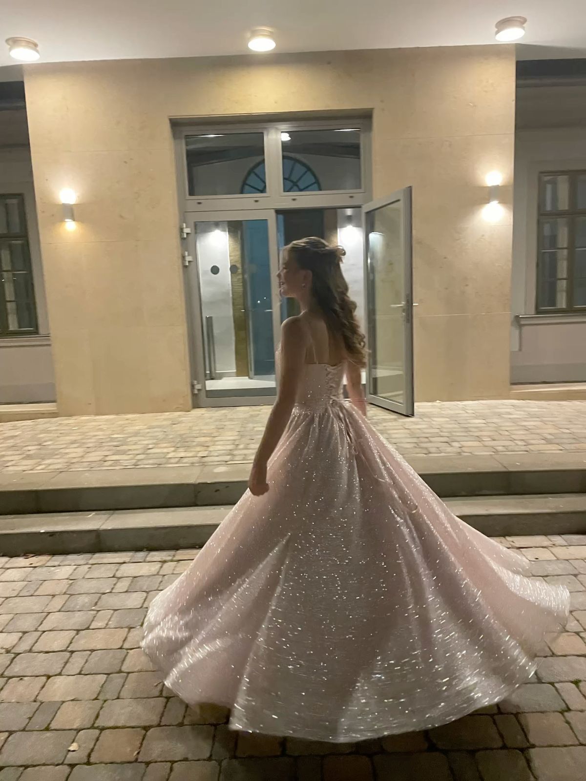 Spaghetti Straps Pink Sheer Sequins A line Long Dress For Teens Prom Dresses AB624