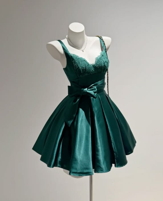 Vintage Emerald Green Homecoming Dress Dinner Short Mini Homecoming Dresses Inspo Graduation Outfit RB6708