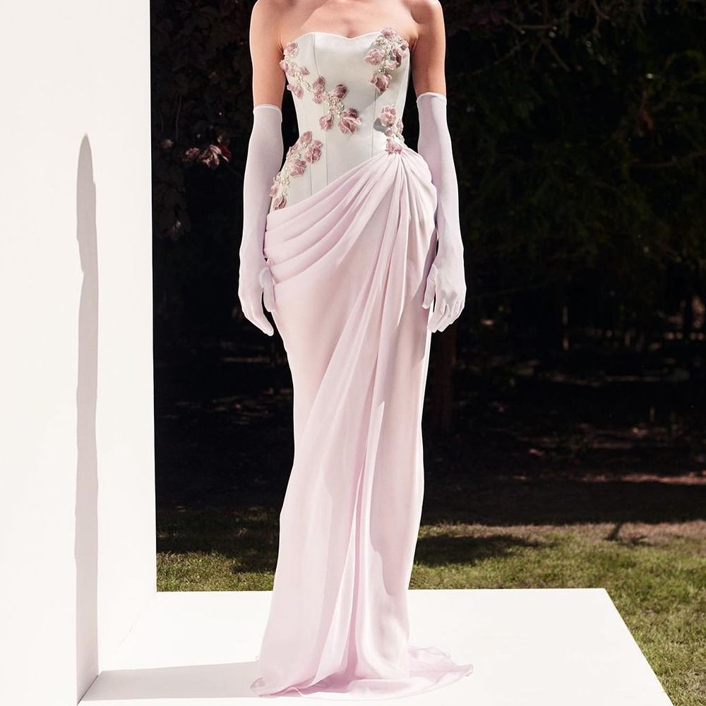 Beautiful Mermaid Sweetheart Pink With Gloves Sequin Long Prom Dresses Formal Gowns Inspo Evening Outfit N247