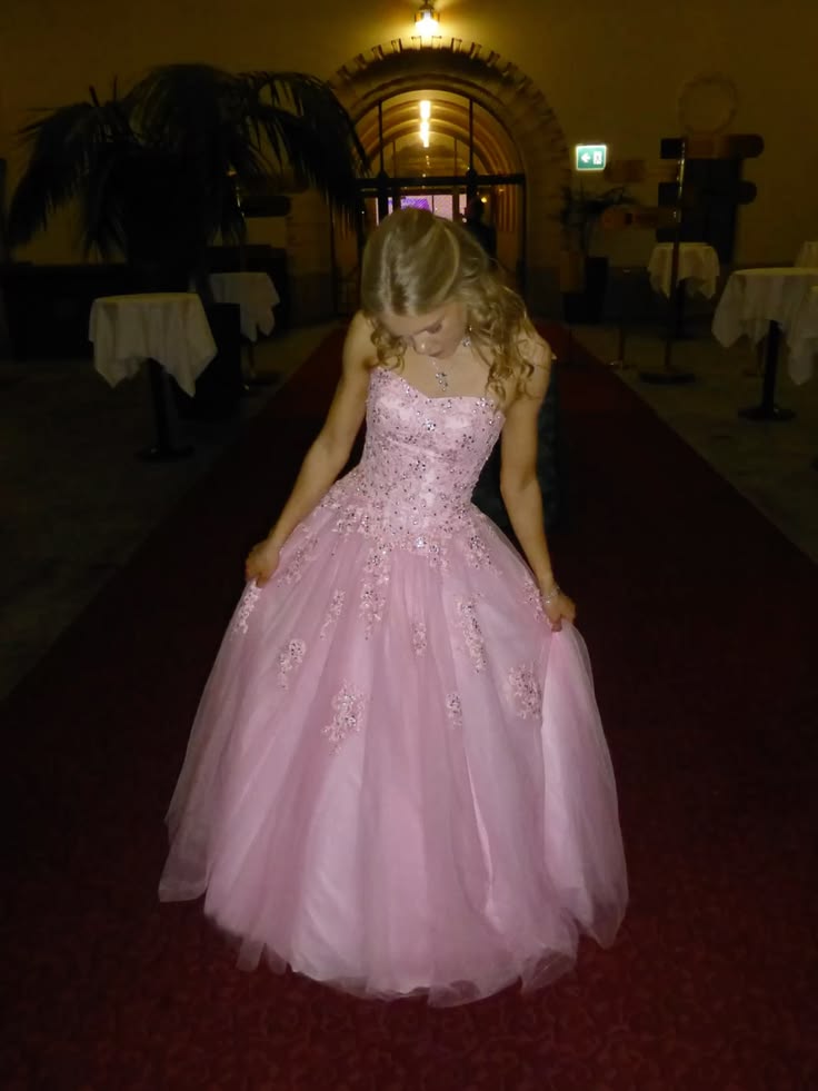 Prom Dress A line Sweetheart Pink Tulle Floor Length Formal Gown for Women Graduation Party RB9470