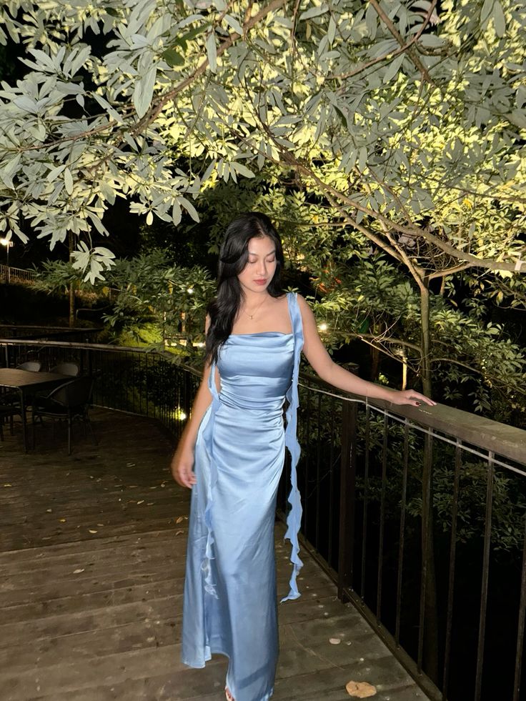 Blue Satin Party Dress Mermaid Square Neck Long Sexy Prom Dresses Evening Dress AB1564