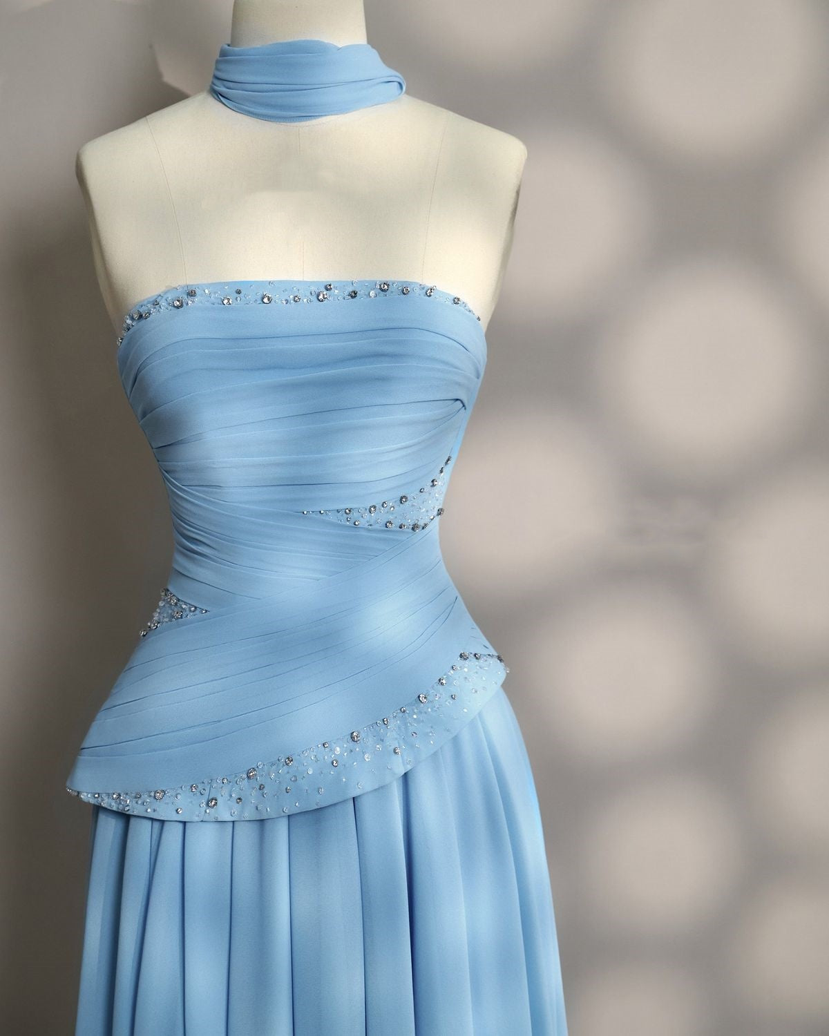 Elegant A line Strapless Blue Evening Dress Women Party Long Formal Dresses Prom 16 Birthday Party Ladies Gown AB1222