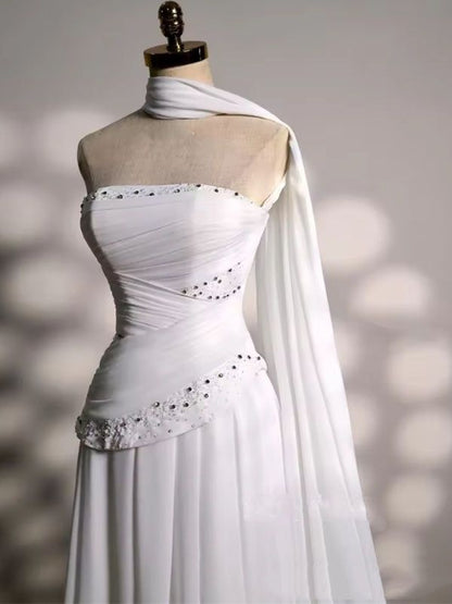 Elegant A line Strapless Blue Evening Dress Women Party Long Formal Dresses Prom 16 Birthday Party Ladies Gown AB1222