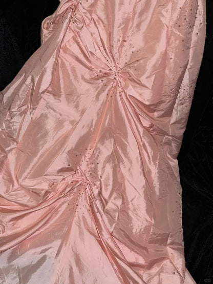 Elegant Ball Gown Sweetheart Pink Taffeta With Beading School Dances Prom Dresses 8th Grade Formal Outfits Prom Gown RB8460