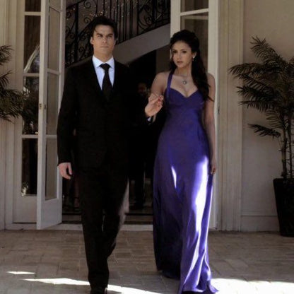 Chic Mermaid Spaghetti Strap Royal Blue Satin Long College Formal Outfit Prom Graduation Dresses For Teens N1401