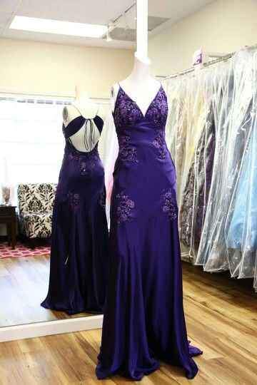 Modest Mermaid Spaghetti Strap Grape Lace Backless Satin Evening Dresses High School Teens Senior Night Dance Prom Outfits N014