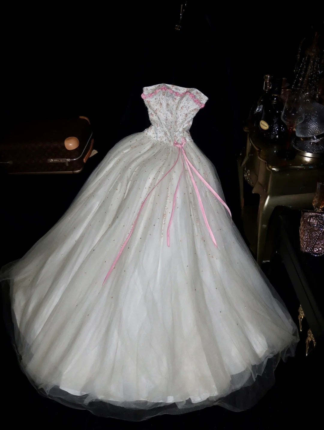 Timeless Ball Gown Strapless Tulle White School Dances Prom Dresses 8th Grade Formal Outfits Evening Gown RB8463