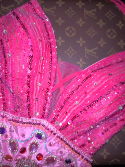 Sophisticated Mermaid Halter Gradient Colors Hot Pink With Beaded School Dances Prom Dresses 8th Grade Formal Outfits RB8465