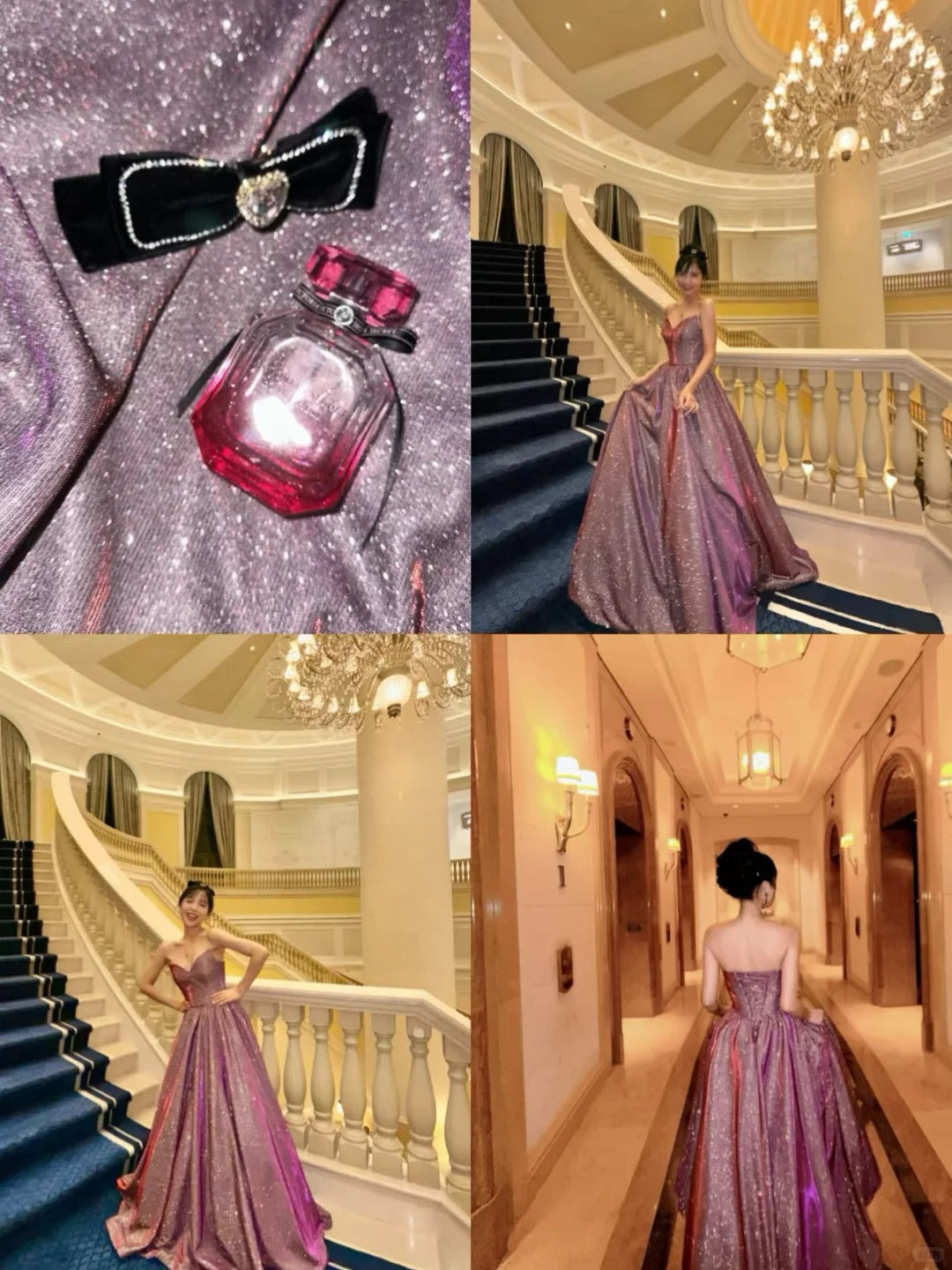 Elegant Ball Gown Sweetheart Lilac Sequin With Silver Corset Fitted Prom Dresses Formal Outfits Evening Night Dress RB8249