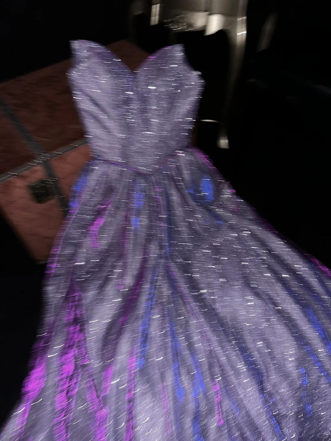 Elegant Ball Gown Sweetheart Lilac Sequin With Silver Corset Fitted Prom Dresses Formal Outfits Evening Night Dress RB8249