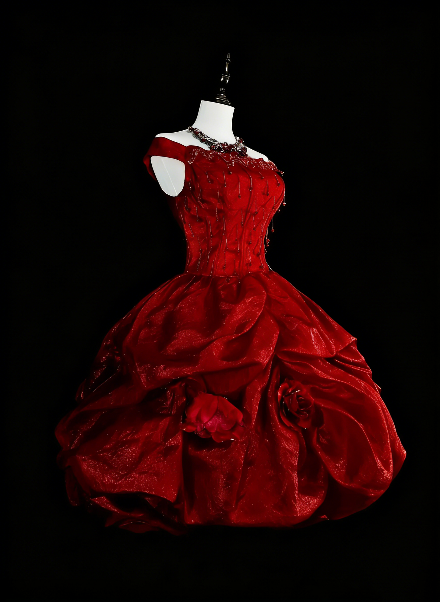 Unique Ball Gown Off The Shoulder Red Inspo Vintage Fashion 2000s Hoco Gowns Short Inspo Homecoming Dresses N2014