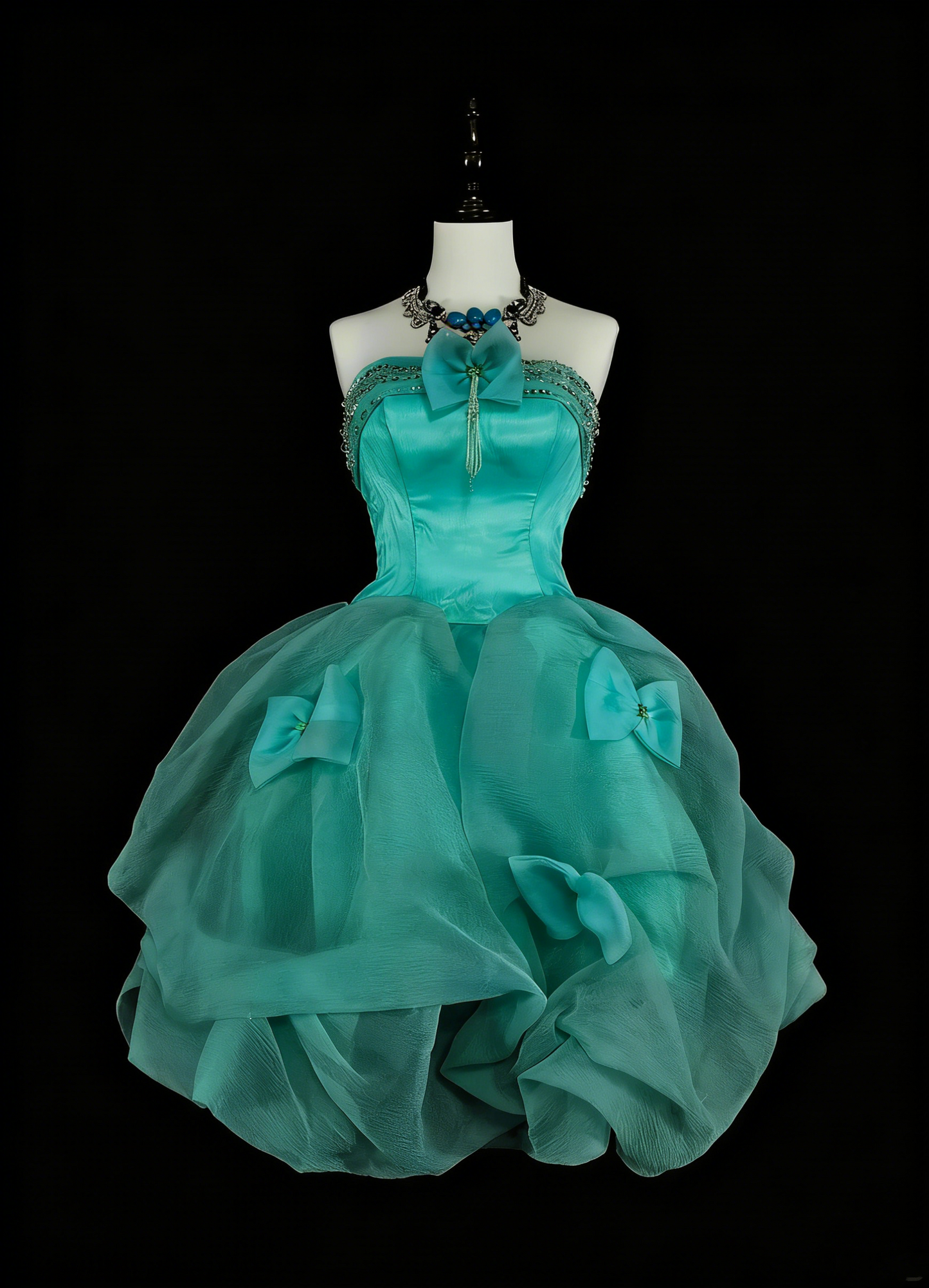 Unique Ball Gown Strapless Green Tulle Inspo 2000s Hoco Gowns Short Inspo Homecoming Dresses N1367