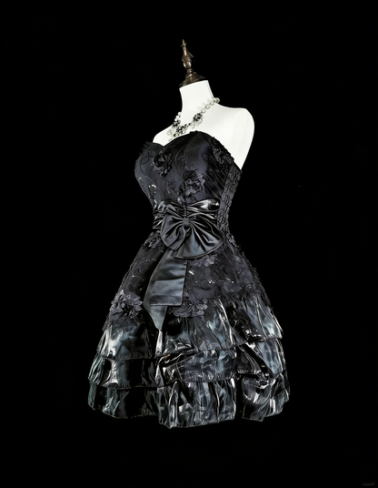 Ball Gown Sweetheart Black Little Short Mini Party Dress Homecoming Dresses N2155