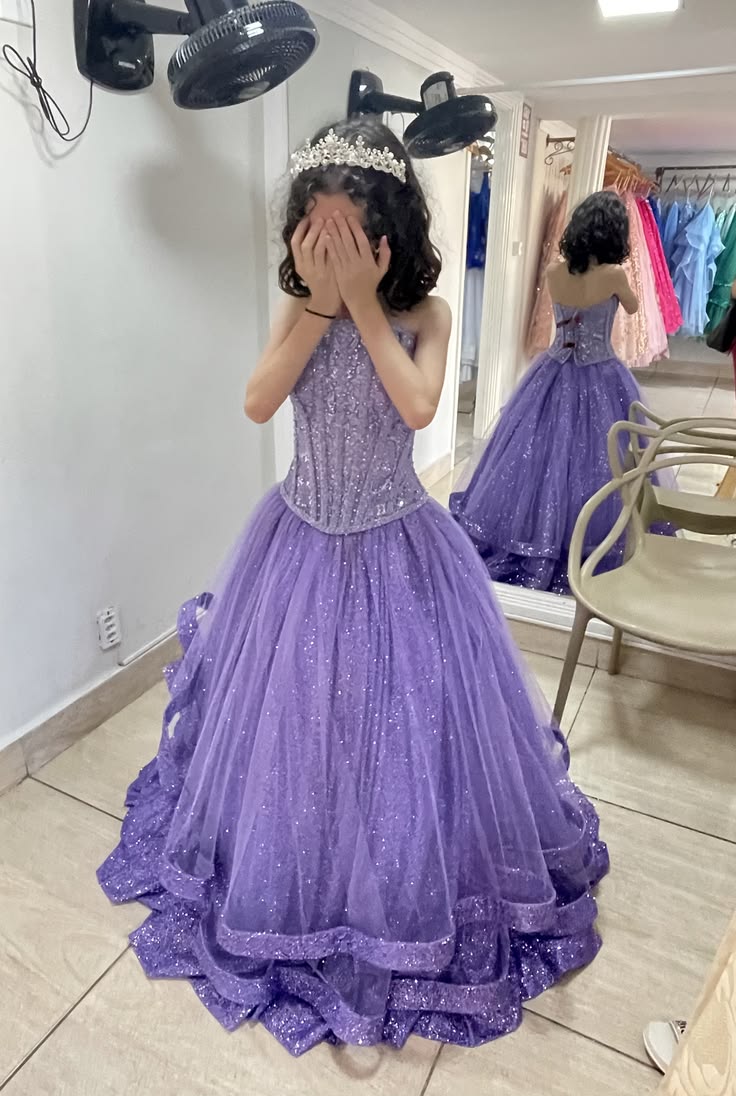 Sweet 16 Dress Ballgown Strapless Lilac Tulle Sleeveless With Tiered Sweet Sixteen Dress RB9454