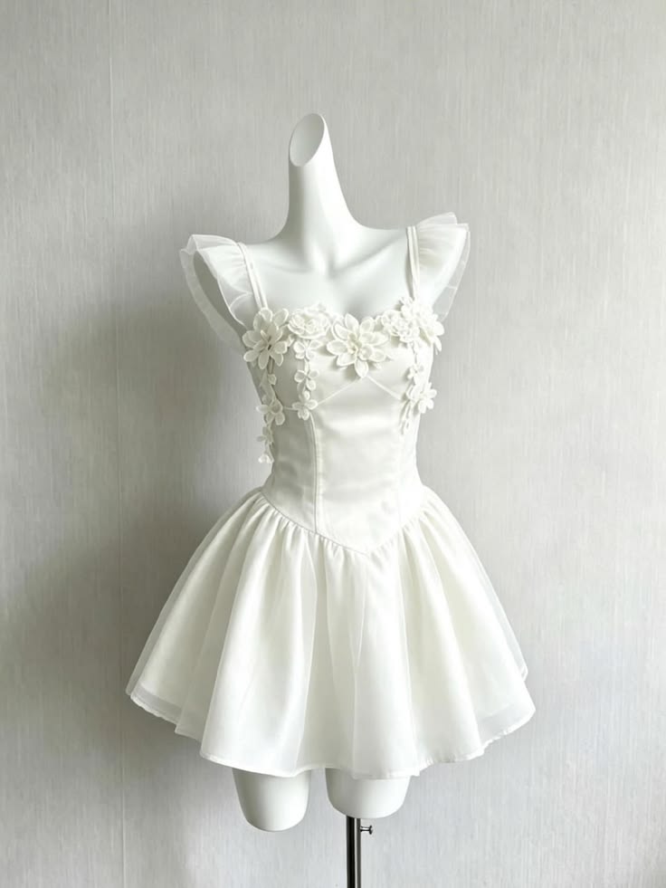 Flirty Short Homecoming Dresses White Freshman High Shool Graduation Mini Hoco Outfit RB4537