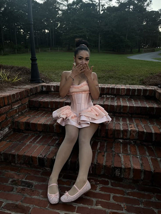 Pretty Ball Gown Sweethart Blush Pink Mini Homecoming Dresses Short 18th Birthday Outfits RB4213