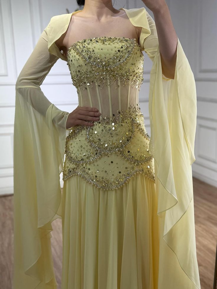 Classy A Line Strapless Blue Chiffon Beaded Prom Dresses Formal Dress 20th Birthday Outfits Prom Gown RB1966