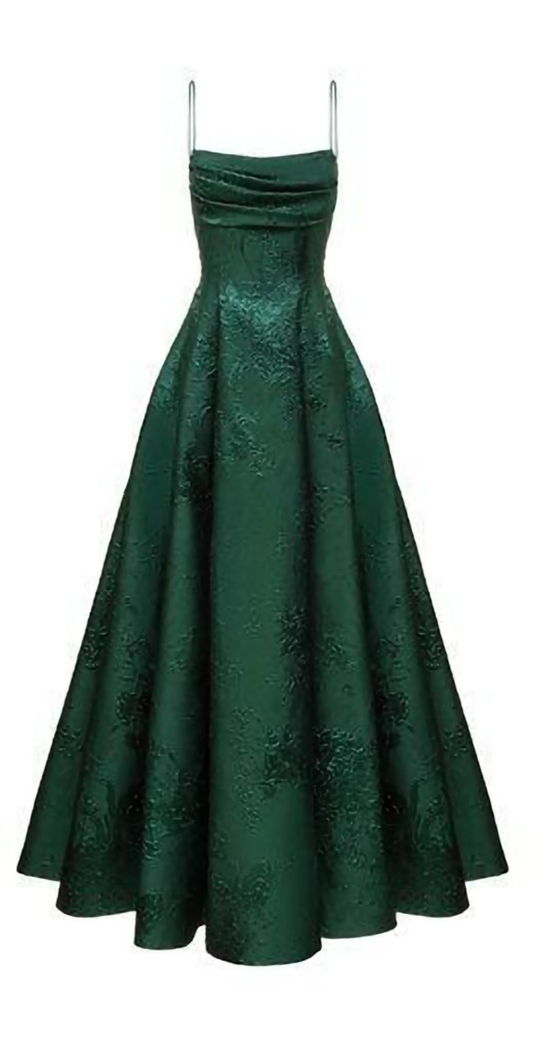 Elegant Prom Dress A-Line Spaghetti Strap Dark Green Satin Sleeveless Evening Dress Backless Formal Party Gowns AB442