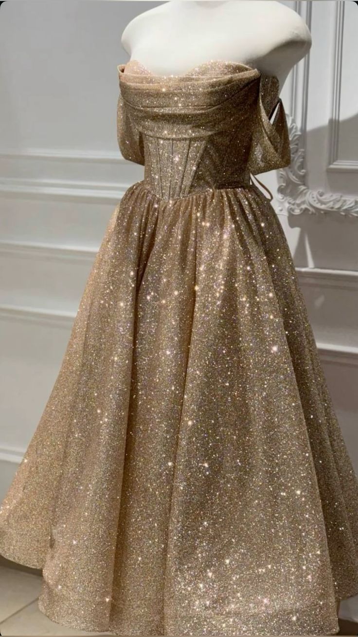 Sequin Prom Dress With Sleeves Ball Gown Floor Length Formal Gown Graduation Gown RB9501