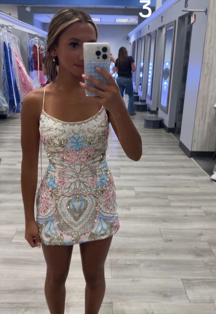 Sweet 16 dress inspo Hoco dress Sheath Spaghetti Strap Short Mini Hoco & Homecoming Dresses Inspo Graduation Gown RB6640