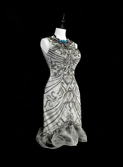 Unique Sheath Tight Bodycon Grey Inspo Vintage Fashion 2000s Hoco Short Inspo Homecoming Dresses N2016