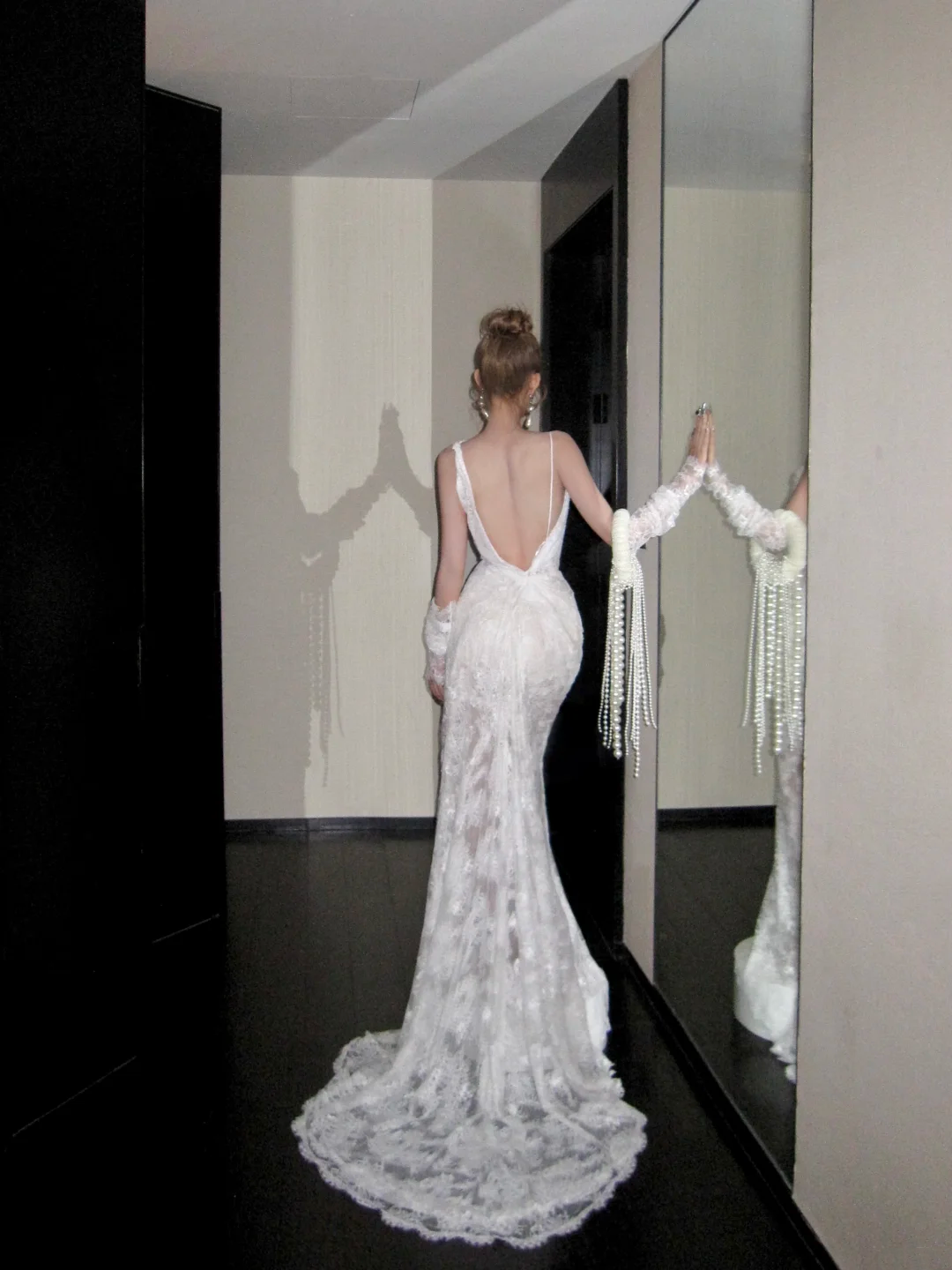 Mermaid Lace Wedding Dress With Straps Fairytale Brides Gown Wedding Dresses N051