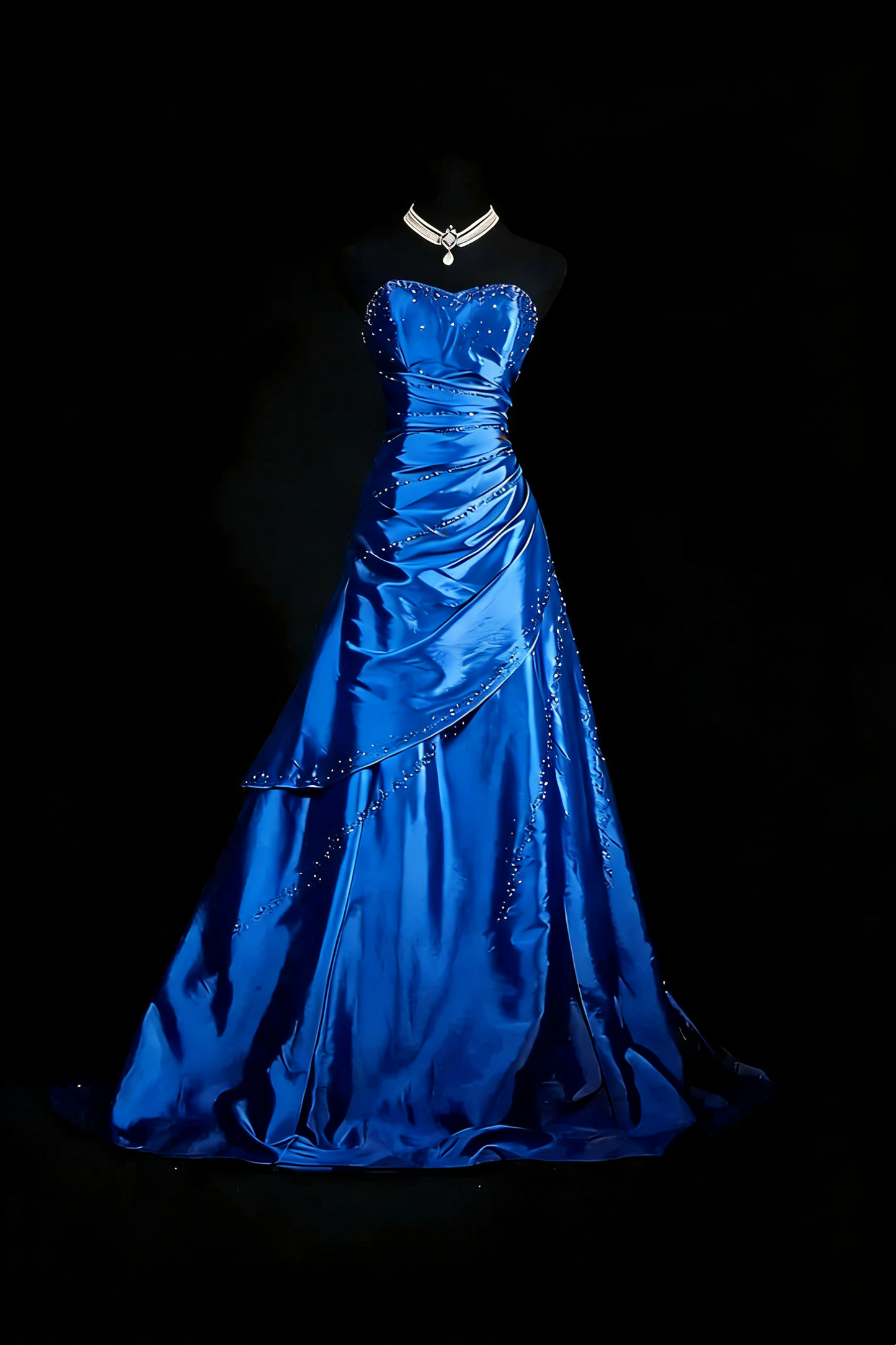 Sweetheart Satin Ball Gown Prom Dresses Beaded Formal Evening Dress Formal Dress NN777