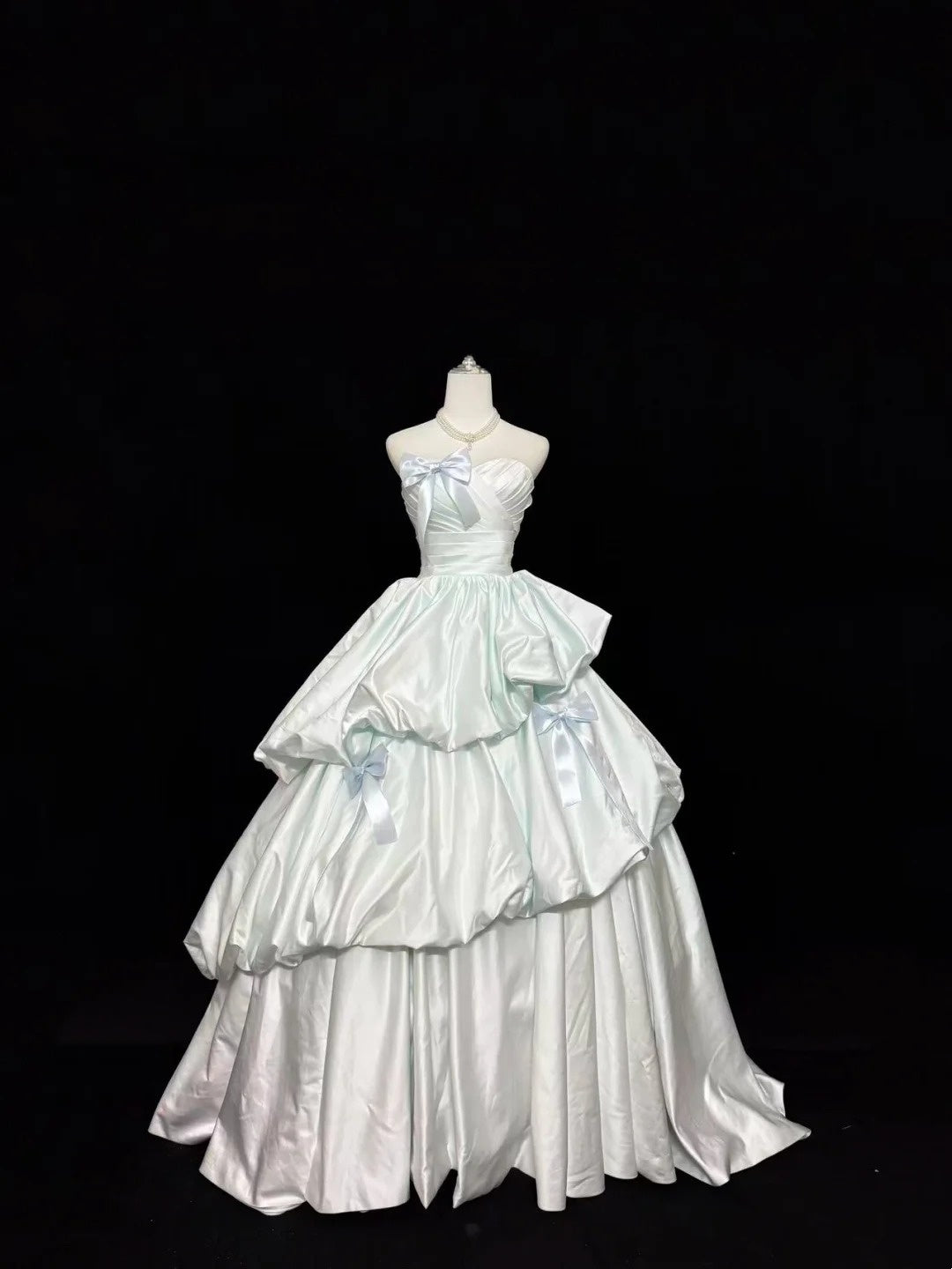 Sweet 16 Dresses Long Ball Gown Sweet Sixteen Long Birthday Dress Strapless Light Sky Blue Formal Gown RC0282