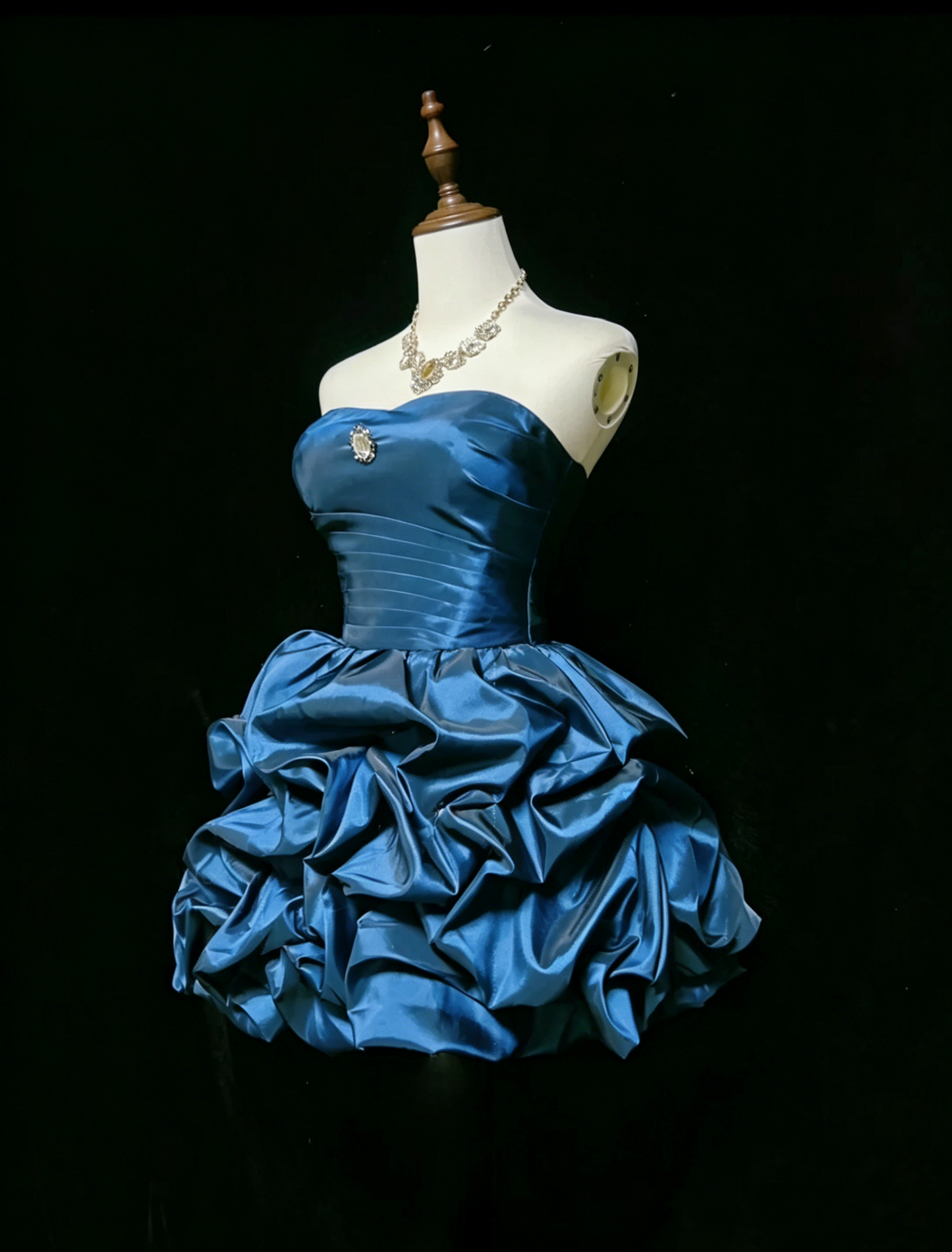 Glam Ball Gown Sweetheart Blue Party Dress 17th Birthday Gown Homecoming Dresses N3810
