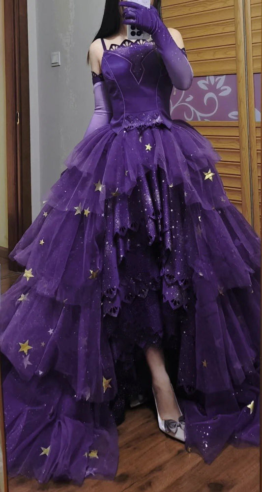 Luxurious Ball Gown Strapless Grape With Lace 2026 Prom Dress 16 Birthday Party Dress For Women Formal Gown AB1207