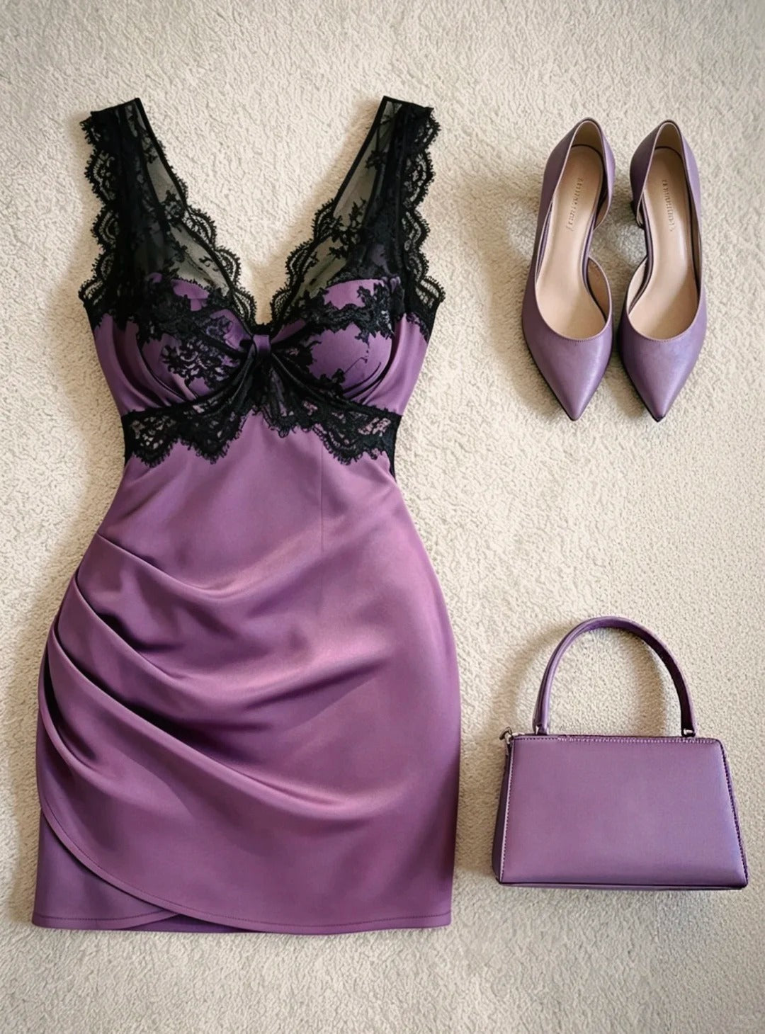 Vintage Sheath V Neck Grape 9th Grade 80s Satin Black Lace Short Senior Inspo Birthday 16th Outfits Homecoming Dresses RB3264