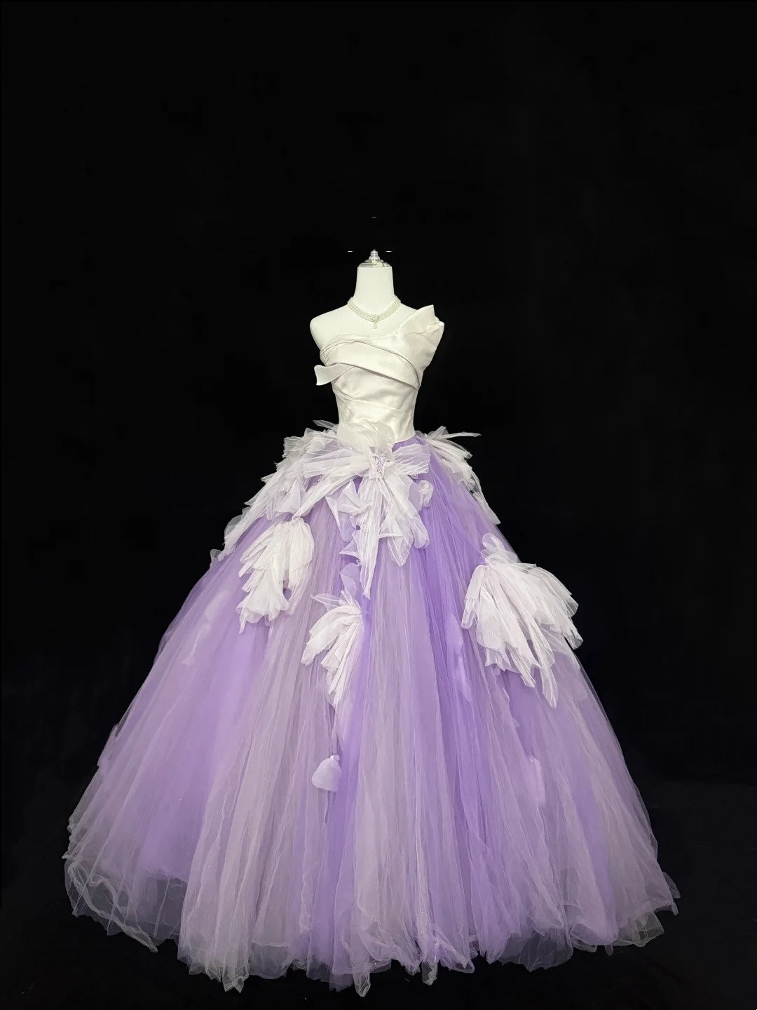Sweet 16 Dresses Long Ball Gown Sweet Sixteen Long Birthday Dress Strapless Lilac Formal Gown RC0314