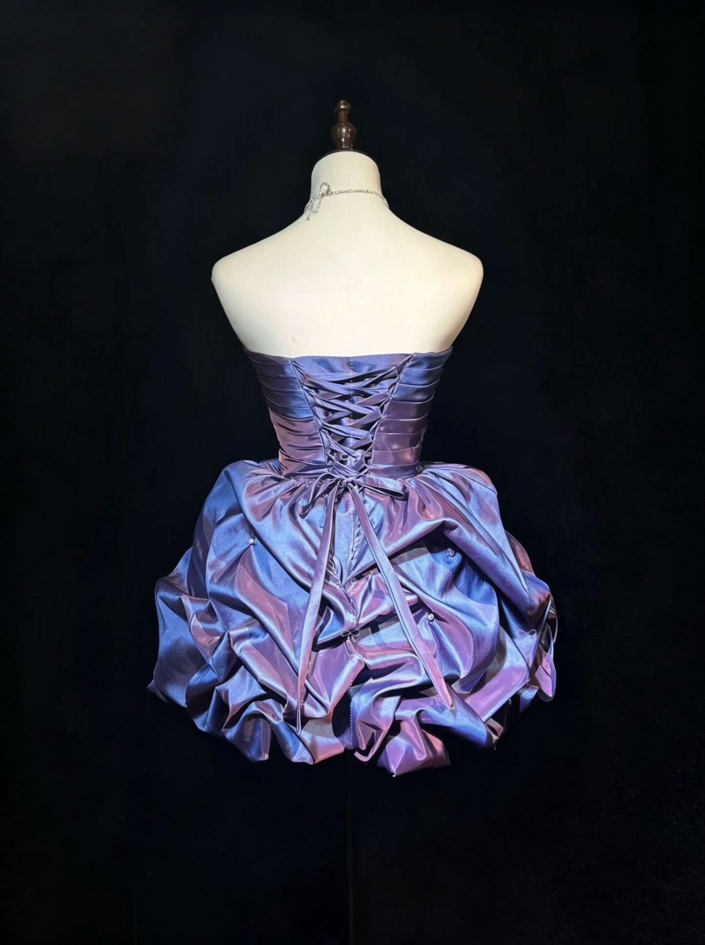 Glam Ball Gown Sweetheart Purple With Gem Party Dress Cocktail Gown Homecoming Dresses N3814