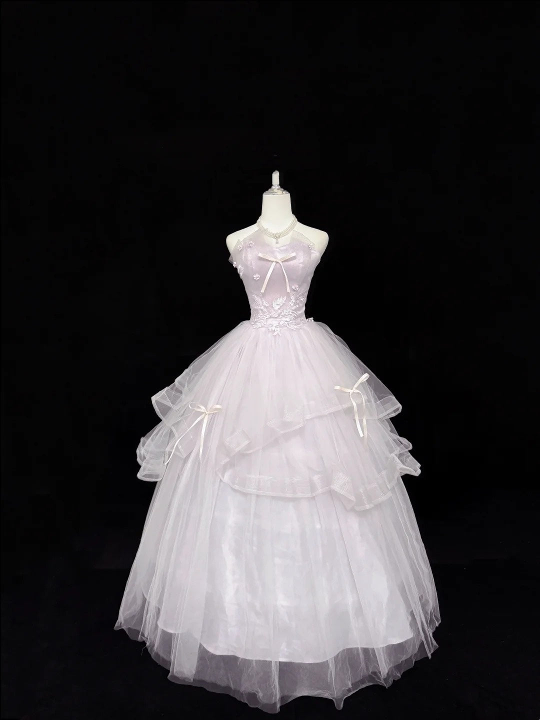 Sweet 16 Dresses Long Ball Gown Sweet Sixteen Long Birthday Dress Strapless Light Lilac Tulle Formal Gown RC0310