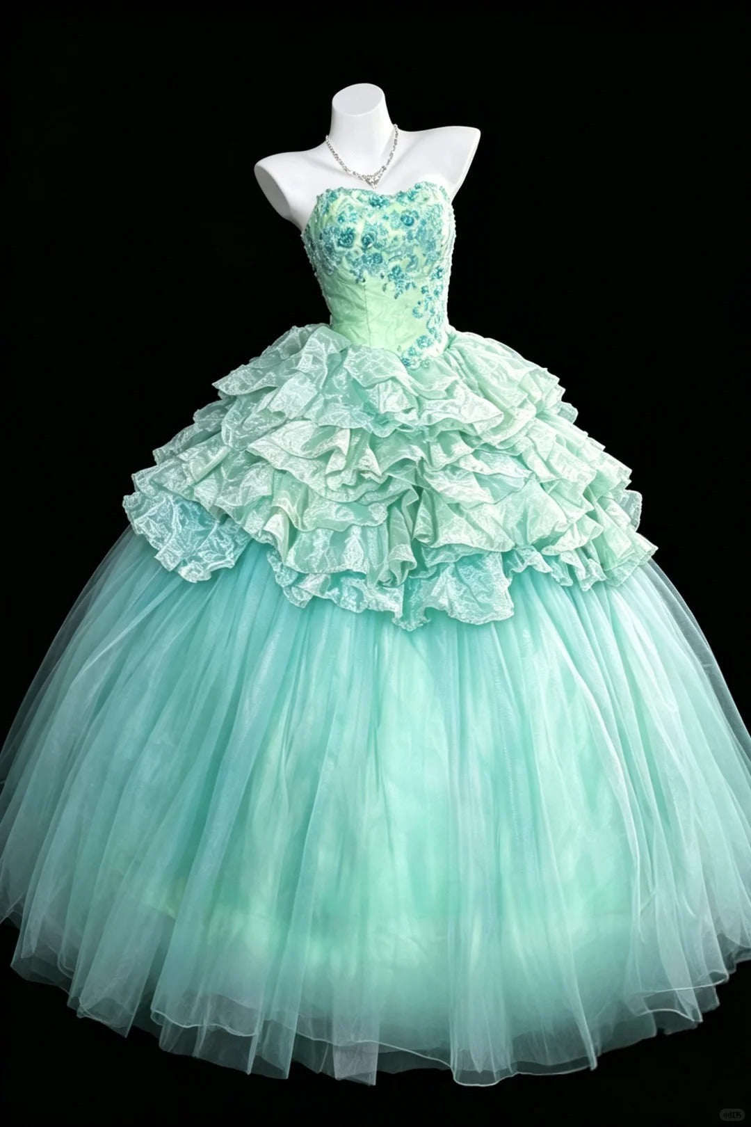 Fairy Quince Dress Ball Gown Sweethart Blue Tiered Sweet 16 Quinceanera Dresses 15 Vestidos De Fiesta N4473