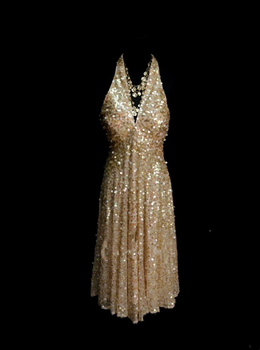 Unique A Line Halter Gold Sequins Y2K Inspo 2000s Hoco Gowns Short Inspo Homecoming Dresses N1382