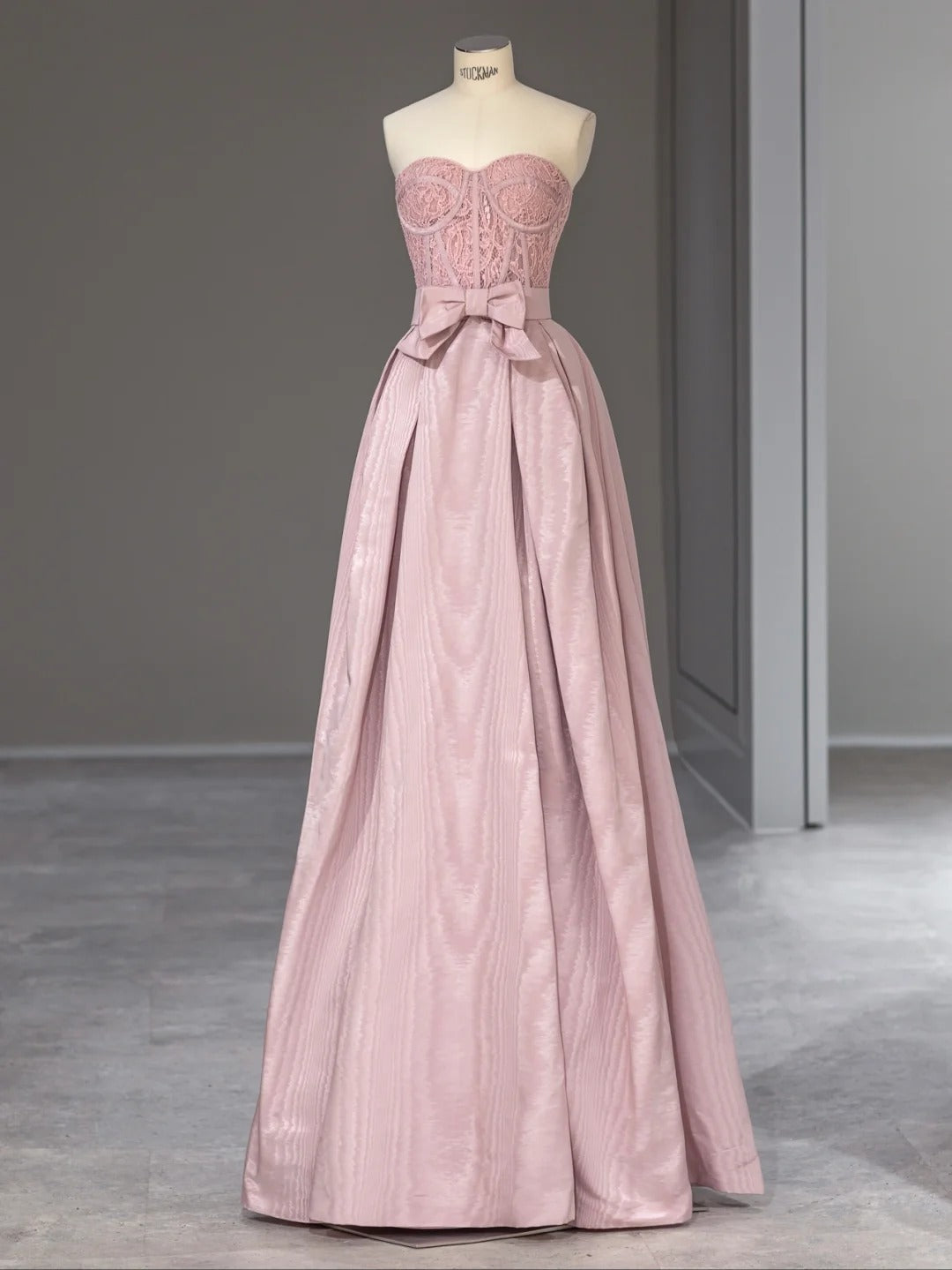 Elegant A line Sweetheart Pink Lace Floor Length Prom Dresses Inspo Evening Outfits RB4003