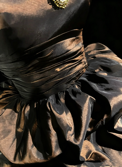 Glam Ball Gown Sweetheart Chocolate Party Dress 16th Birthday Gown Homecoming Dresses N3809