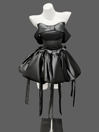 Sexy Ball Gown Off The Shoulder Little Black Dress Short Mini Party Cocktail Homecoming Dresses N4493