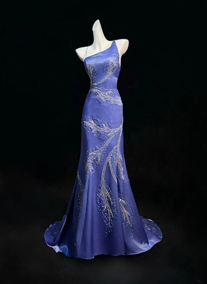 Satin Prom Dress Inspo Mermaid Spaghetti Straps Backless With Beading 18th Birthday Outfits Formal Party Gown RC0125