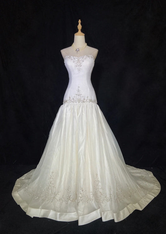 Unique Wedding Dresses Mermaid Sweetheart Boho Appliqued Lace White Long Bridal Gown N3288
