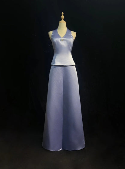 Lilac Prom Dress Inspo A line Satin Long 18th Birthday Outfits Formal Party Gown RC0130