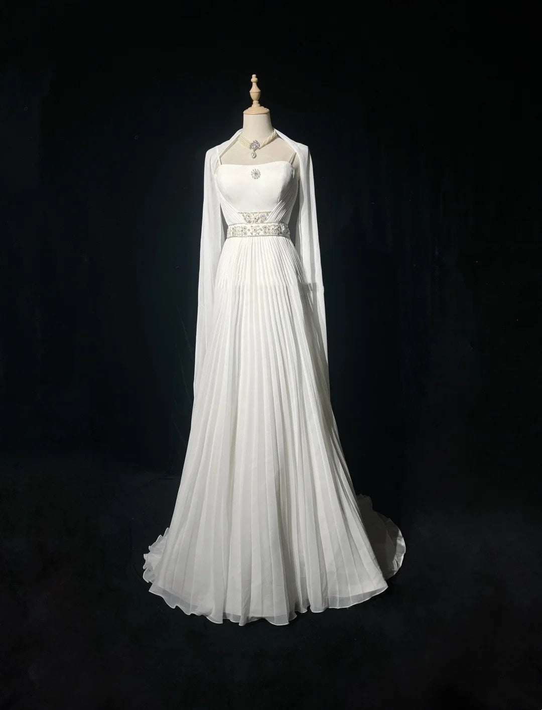 Vintage 90s Wedding Dresses A Line Spaghetti Strap White Plain Summer Garden Long Bridal Gown N3721