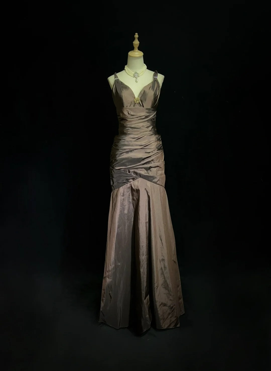Classy Prom Dresses Mermaid Sweetheart Taffeta With Ruffle Long Formal Gown N2901
