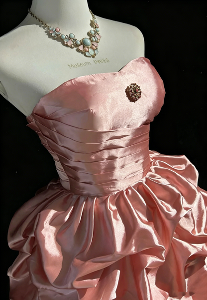 Nice Ball Gown Sweetheart Blush Pink Short Mini Party Dress Cocktail Gown Homecoming Dresses N3816