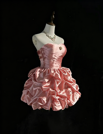 Nice Ball Gown Sweetheart Blush Pink Short Mini Party Dress Cocktail Gown Homecoming Dresses N3816