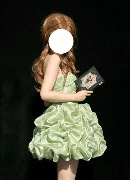 Pretty Ball Gown Strapless Mint Green Mini Short Cocktail Homecoming Dresses Ideas Hoco Outfits RB5135