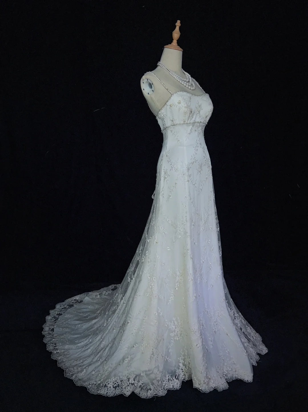 Vintage Wedding Dresses Inspo Mermaid Spapghetti Strap White Long 1980s With Lace Wedding Gowns N3367